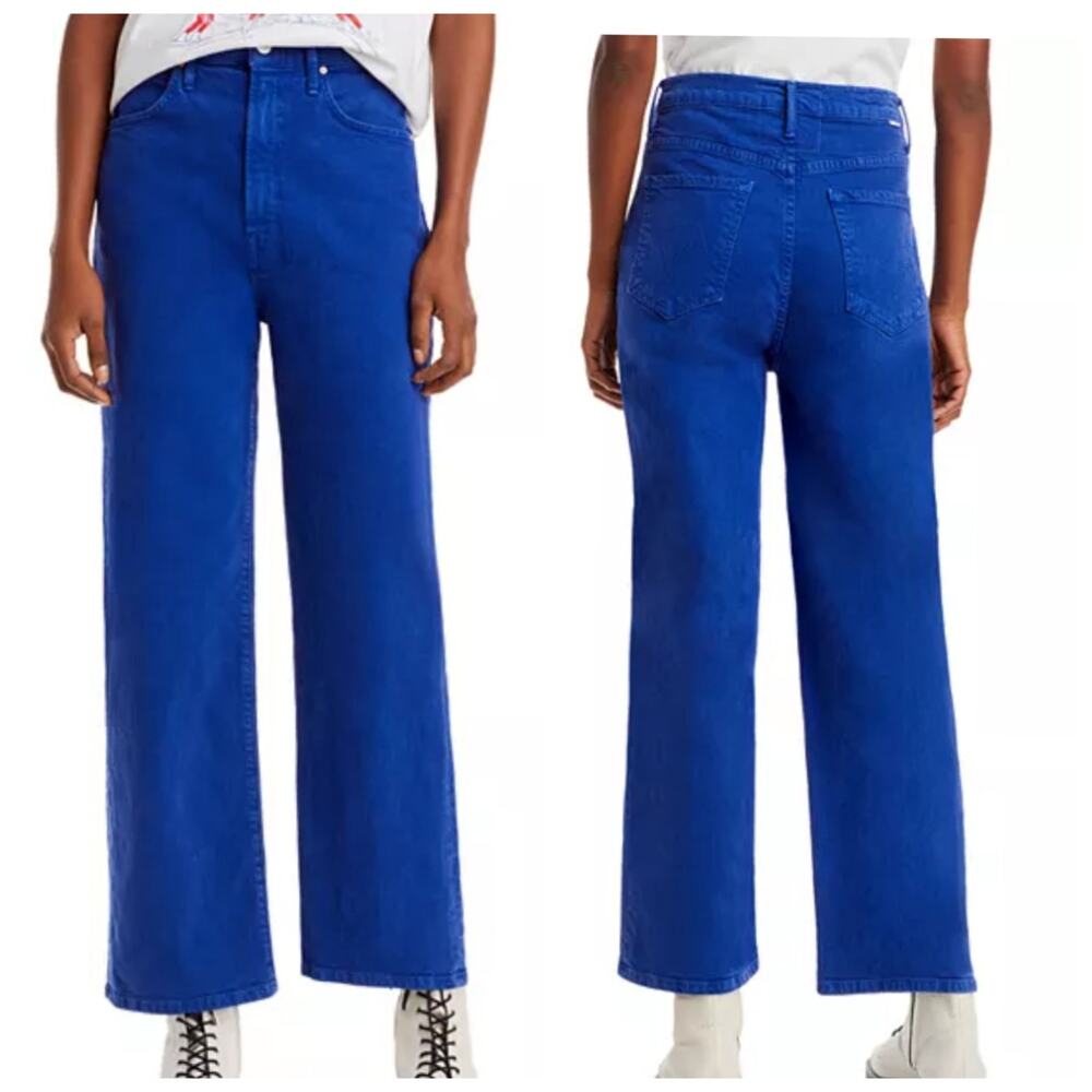 Mother Superior High Waisted Tunnel Vision Ankle Wide Leg  Jeans Blue Size 27